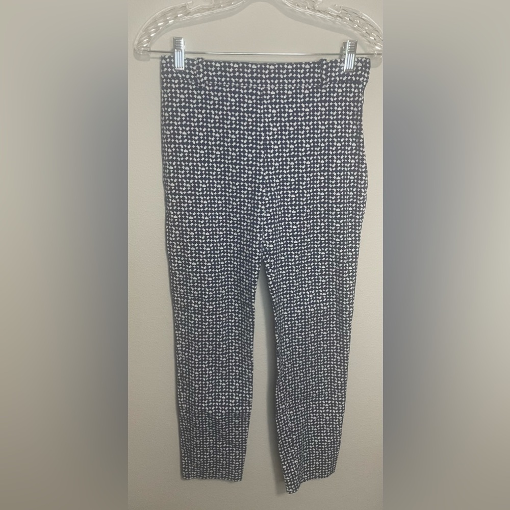 Zara-Blue and White capri slacks